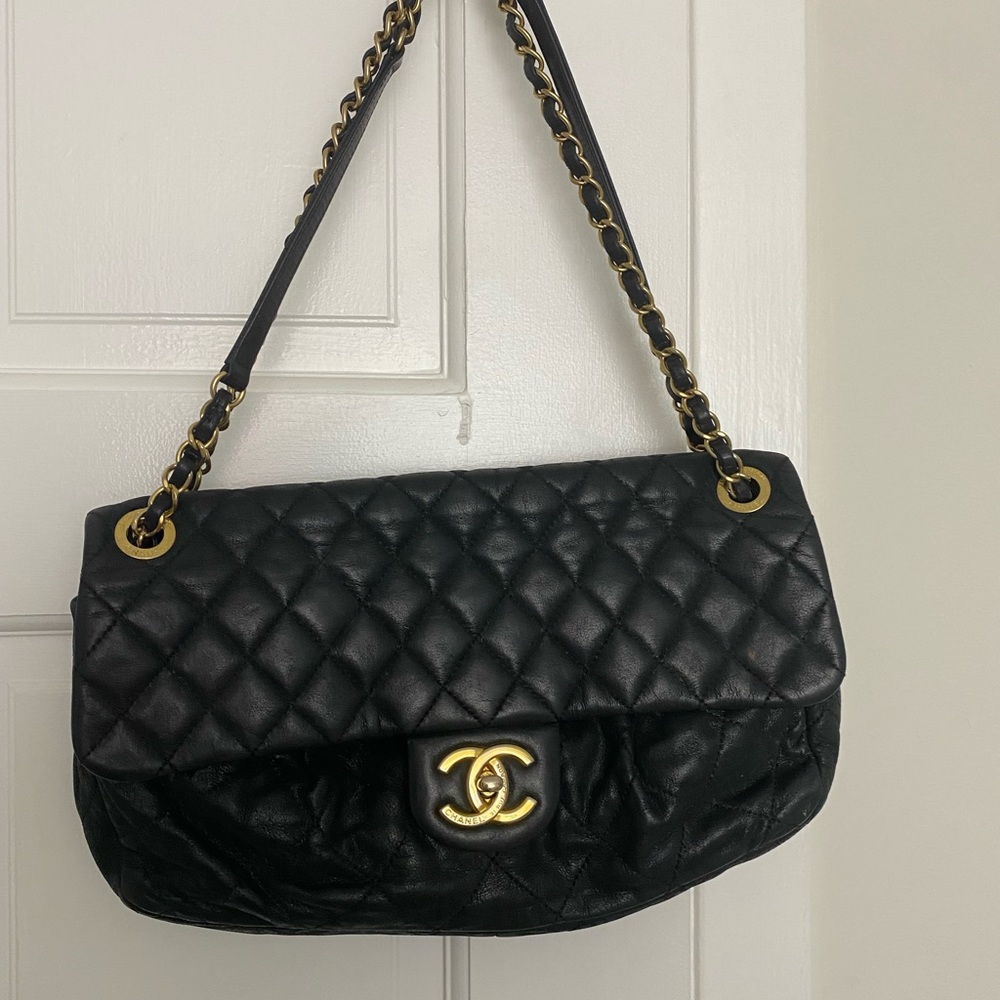 Classic Chanel Black Quilted Soft Flap Bag